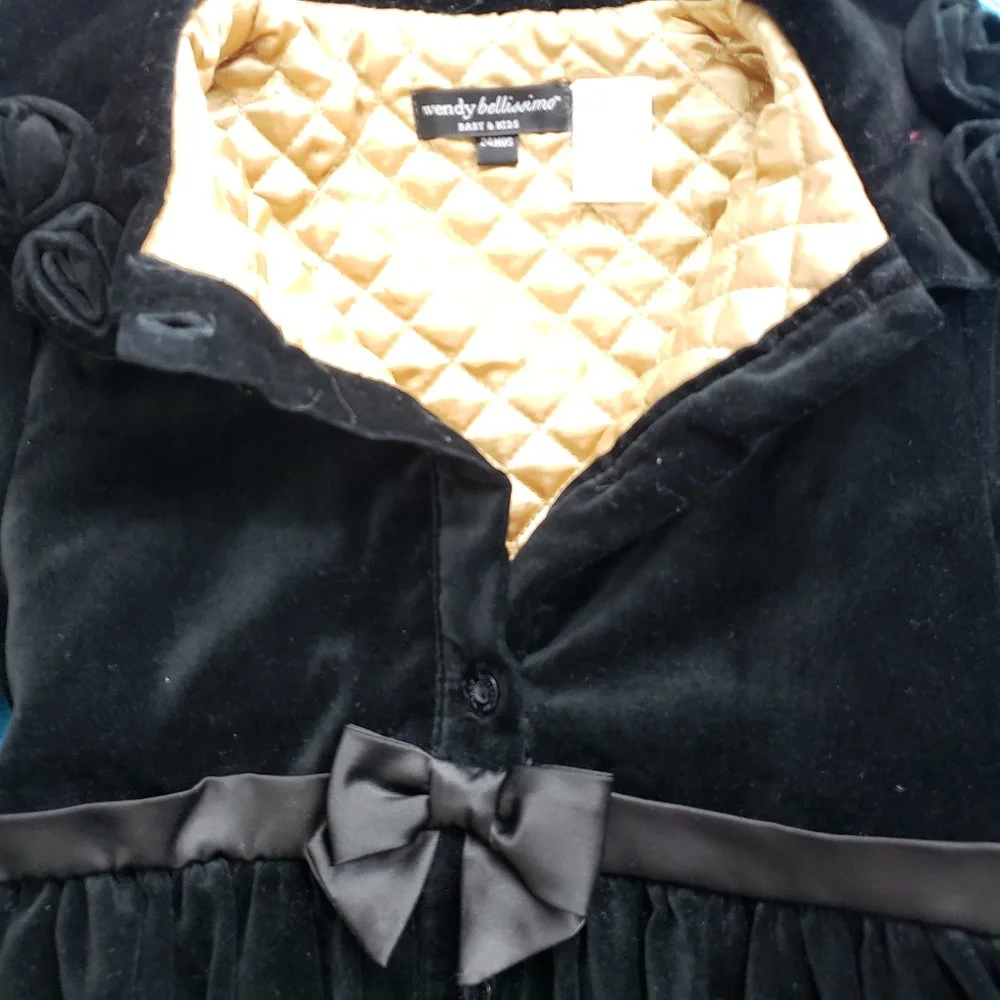 Wendy Bellissimo Black Velvet Dressy Jacket, 24‎ mo